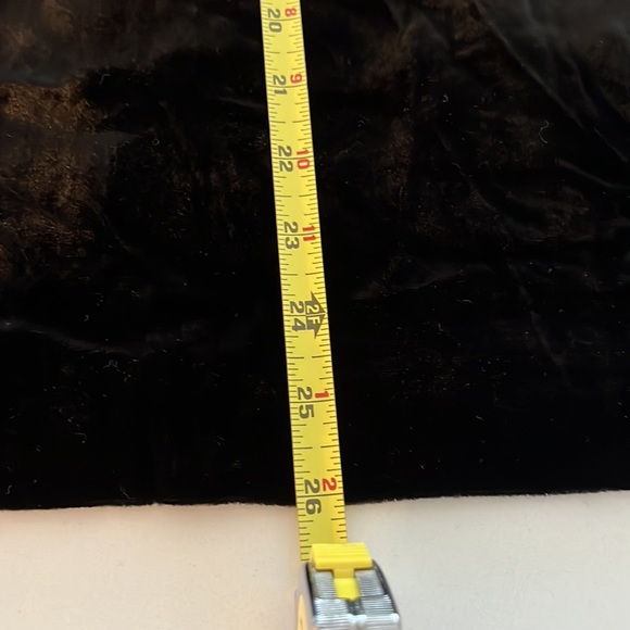 NWT Talbots Gorgeous Black Velvet Blouse Rusched Short Sleeves Button Back - Picture 11 of 11